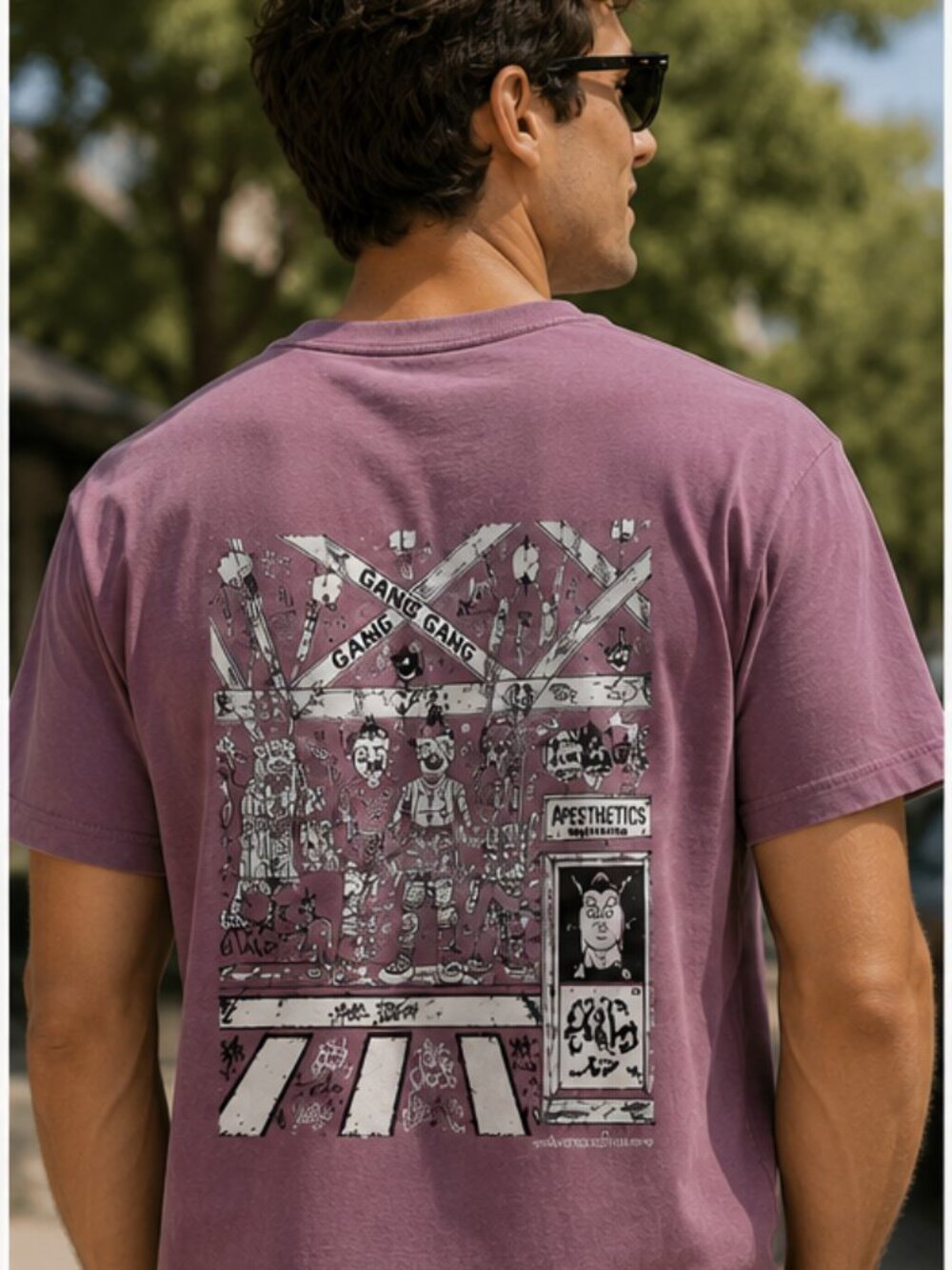 'Apesthetics Streetwear / MetaFactory' Early Graphic Tee Bayside Blanks - Size L